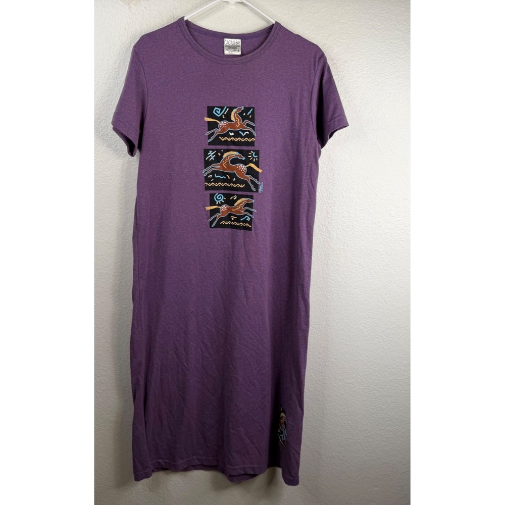Cactus Bay Apparel Lynee Women's Dress Purple Sz S Y2K Horse Southwestern